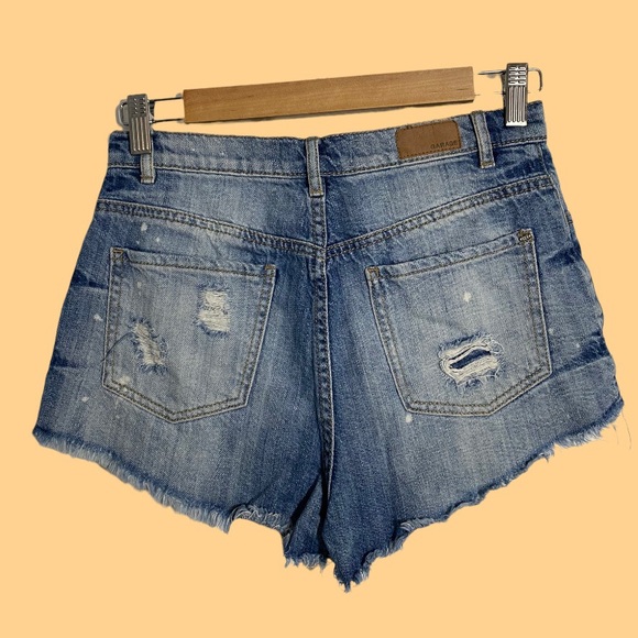 BLUE DISTRESSED SHORTS - Picture 2 of 2